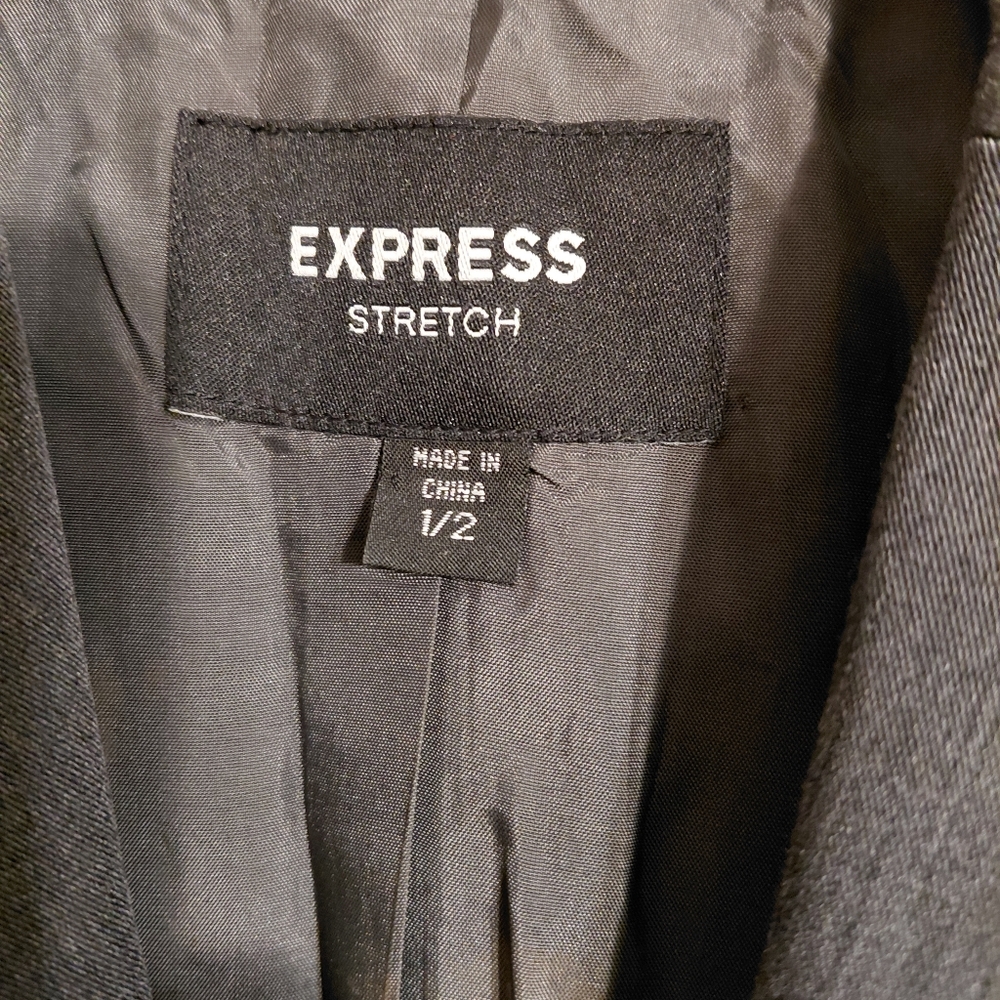 Express Stretch Concealed Button Blazer - image 3